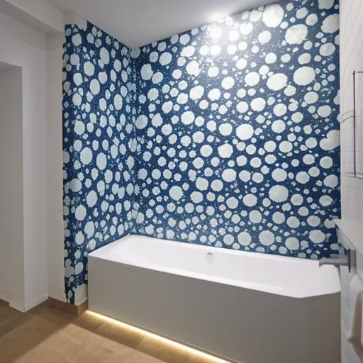

Une image d'une salle de bain éclairée par des spots encastrés dans le plafond et des appliques murales, montrant comment un éclairage bien choisi peut cr