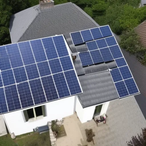 

Une image montrant un panneau solaire installé sur le toit d'une maison, avec des outils électriques à côté. La photo illustre les avantages et les incon